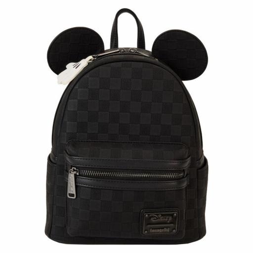 Mochila Mickey Mouse Checkered Black Disney Loungefly 26 cm