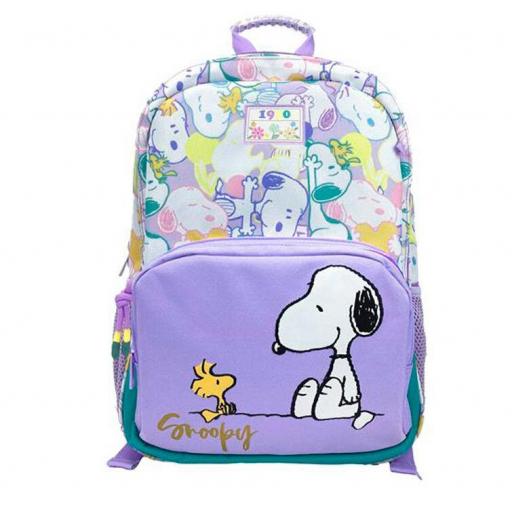 Mochila Snoopy Purple Colors Adaptable 42 cm