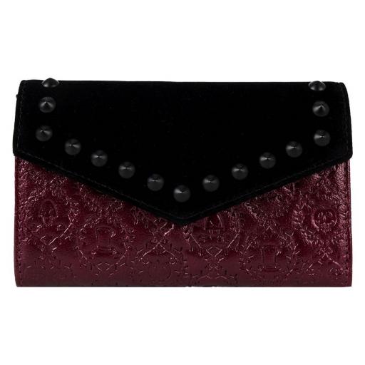 Monedero Disney Villanos Granate Metálico Loungefly [3]