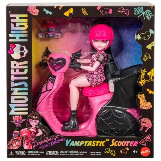 Muñeca Monster High Draculaura & Scooter 27 cm [5]