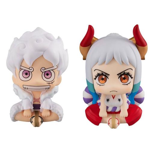 Pack 2 Figuras One Piece Luffy Gear 5 & Yamato Look Up Megahouse 11 cm