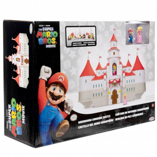 Playset Super Mario Bros Castillo Champiñón y 2 Figuras Nintendo 35 cm [7]