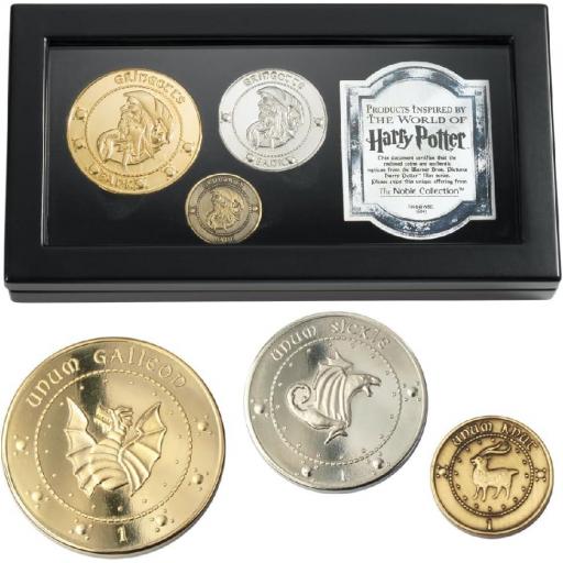 Réplica Harry Potter Expositor Monedas de Gringotts The Noble Collection 19 cm