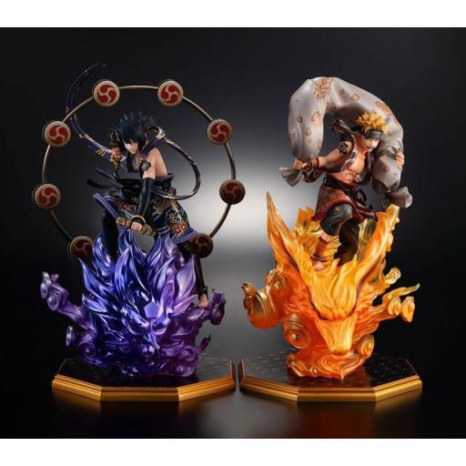 Set 2 figuras Naruto Shippuden Sasuke y Naruto God 28 cm