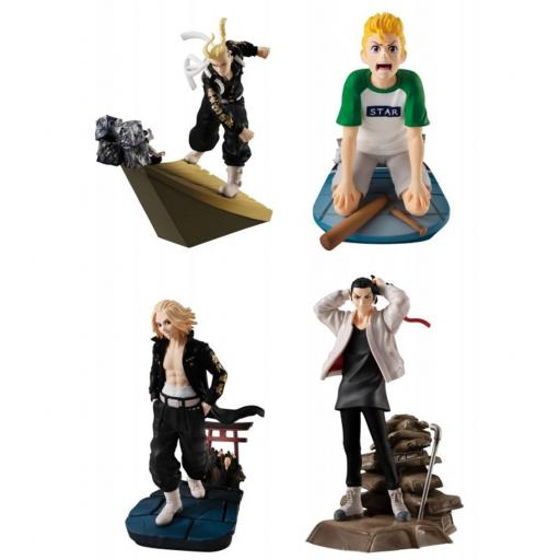 Set 4 Figuras Tokyo Revengers Toman Heroic Scenes Petit Rama 8 cm