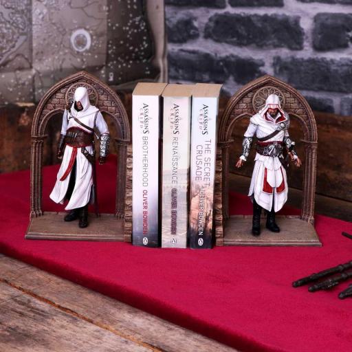 Sujetalibros Assassin's Creed Ezio y Altair Nemesis Now 24 cm