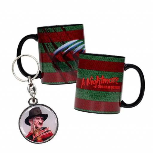 Taza + Llavero Pesadilla en Elm Street Freddy SD Toys  [1]