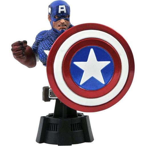 Figura Busto Diamond Select Marvel Capitán América Edición Limitada 15 cm
