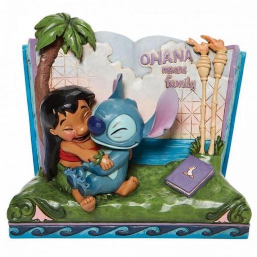 Figura Enesco Disney Lilo y Stitch Story Book Ohana 13 cm
