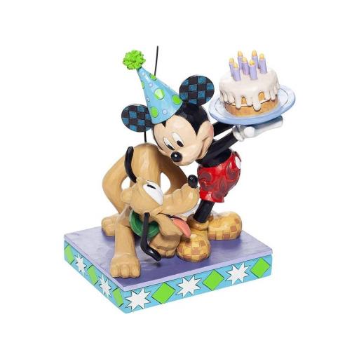 Figura Enesco Disney Mickey Mouse y Pluto Cumpleaños 13 cm [1]