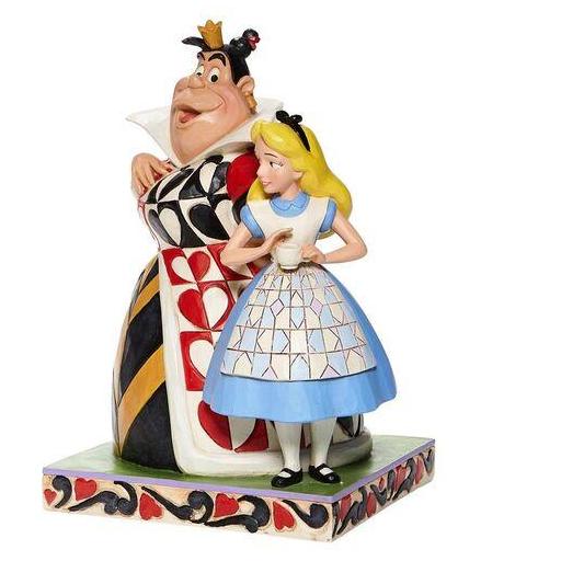 Figura Enesco Disney Alicia en el País de las Maravillas y Reina de Corazones 20 cm
