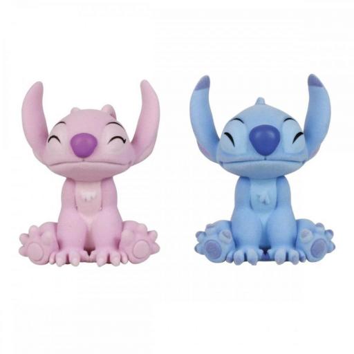 2 Figuras Enesco Disney Lilo y Stitch Angel y Stich Beso 9 cm