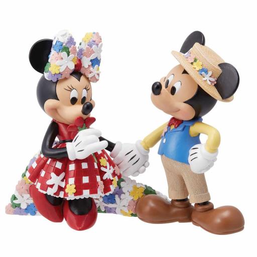 Figura Enesco Disney Mickey Mouse & Minnie Floral 16 cm