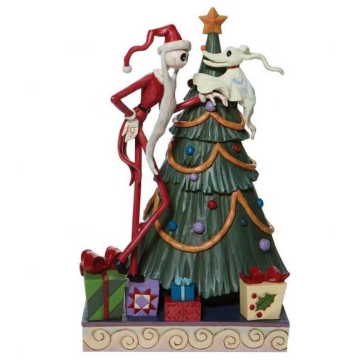 Figura Enesco Disney Pesadilla Antes de Navidad Santa Jack y Zero 25 cm