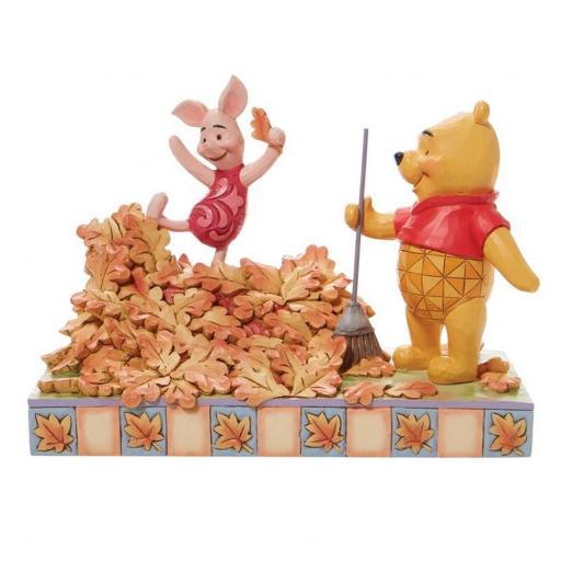 Figura Enesco Disney Winnie the Pohh y Piglet Otoño 14 cm