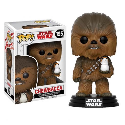 Figura Funko Pop! Star Wars E8 The Last Jedi Chewbacca y Porg 9 cm