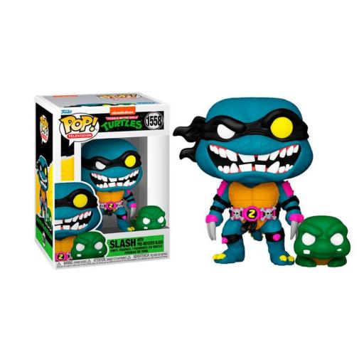 Figura Funko Pop! Tortugas Ninja Slash & pre-Mutant Buddy 9 cm [0]