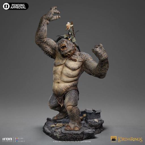 Estatua Iron Studios  Deluxe Art Scale El Señor de los Anillos Cave Troll and Legolas 72 cm [1]