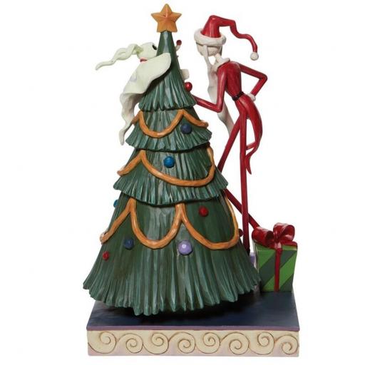 Figura Enesco Disney Pesadilla Antes de Navidad Santa Jack y Zero 25 cm [2]