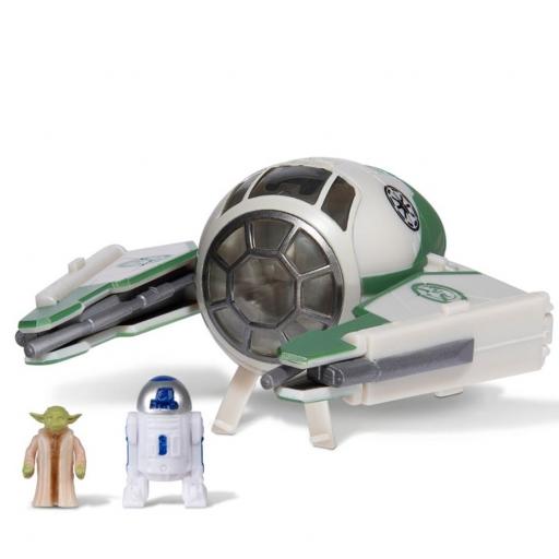 Figura Star Wars Nave Jedi Starfighter Yoda R2D2 8 cm [1]