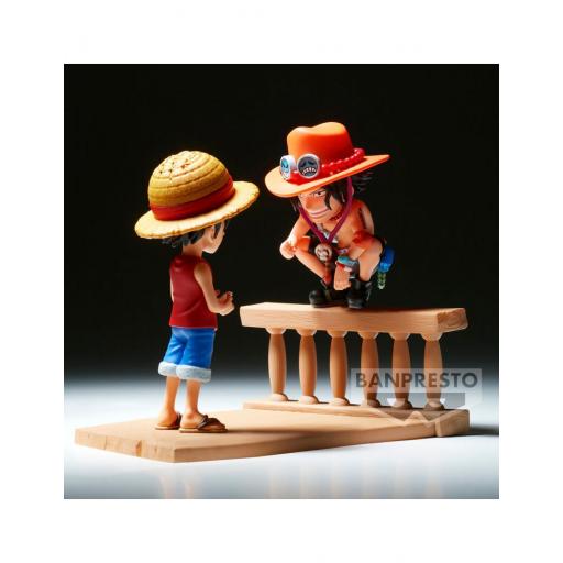 Figura One Piece Luffy & Ace Banpresto WCF 10 Log Stories 8 cm [3]