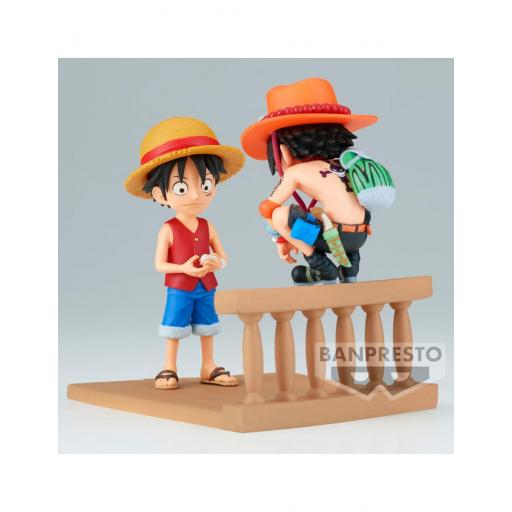 Figura One Piece Luffy & Ace Banpresto WCF 10 Log Stories 8 cm [1]