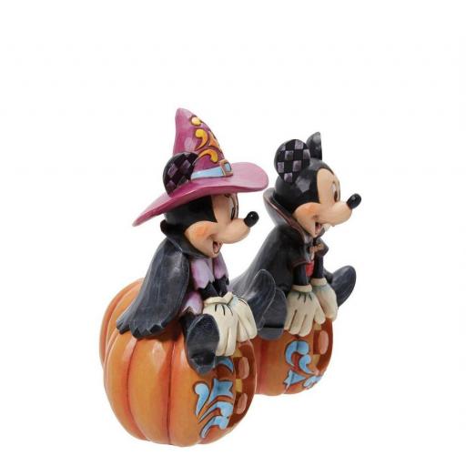 Figura Enesco Disney Mickey Mouse y Minnie Mouse Vampiro y Bruja 18 cm [2]