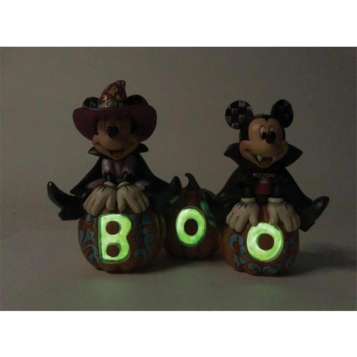 Figura Enesco Disney Mickey Mouse y Minnie Mouse Vampiro y Bruja 18 cm [1]