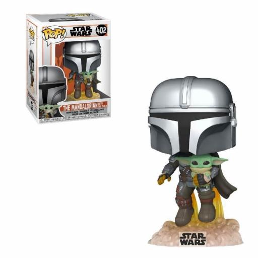 Figura Funko Pop! Star Wars The Mandalorian & Baby Yoda Jet 9 cm [1]