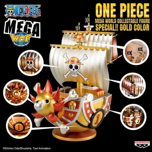 Figura Banpresto One Piece Mega World Collectable Thousand Sunny Gold Color 19 cm [4]
