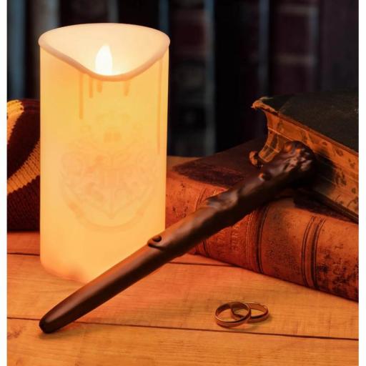 Lámpara Harry Potter Vela & Varita Mágica control Remoto 15 cm