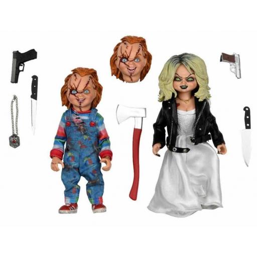 Pack 2 figuras articuladas Neca La novia de Chucky: Tiffany y Chucky 13 cm [3]