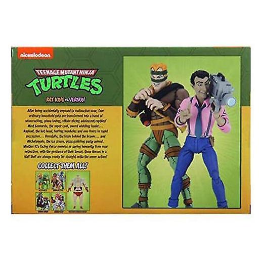 Pack 2 figuras articuladas Neca Tortugas Ninja Rat King y Vernon 18 cm [3]