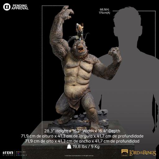 Estatua Iron Studios  Deluxe Art Scale El Señor de los Anillos Cave Troll and Legolas 72 cm [3]