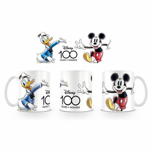 Taza Disney Mickey Mouse Pato Donald 100 Años