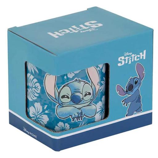 Taza Stitch Flores Azules Disney  [1]