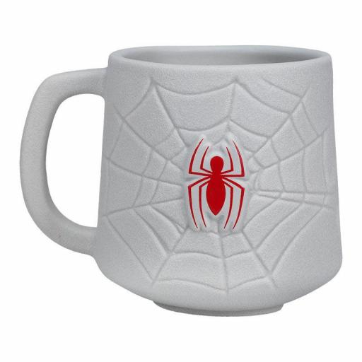 Taza Marvel Spiderman 3D Logo Telaraña 
