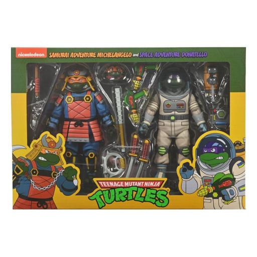 Figuras Tortugas Ninja Space Adventure Donatello & Samurai Michelangelo NECA 18 cm [0]