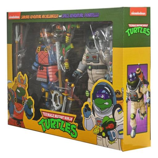 Figuras Tortugas Ninja Space Adventure Donatello & Samurai Michelangelo NECA 18 cm [3]