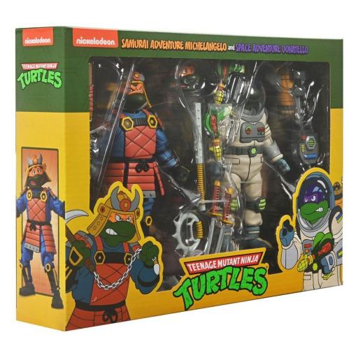 Figuras Tortugas Ninja Space Adventure Donatello & Samurai Michelangelo NECA 18 cm [2]