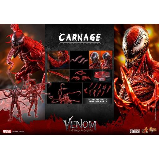 Figura Articulada Hot Toys Marvel Venom: Habrá Matanza: Carnage 43 cm