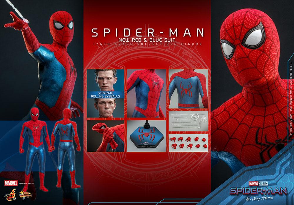 Figura Articulada Hot Toys Spider-Man: No Way Home Figura (New Red and Blue Suit) 28 cm