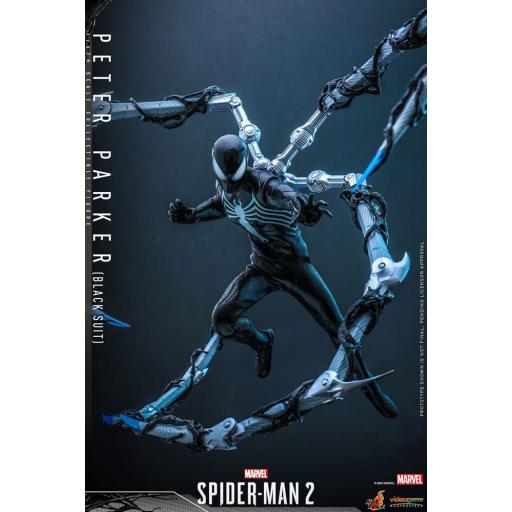 Figura Articulada Hot Toys Spider-Man 2 Peter Parker (Black Suit) 30 cm