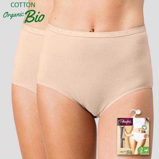 Braga Mujer alta pack x2 Algodón BIO Playtex [2]