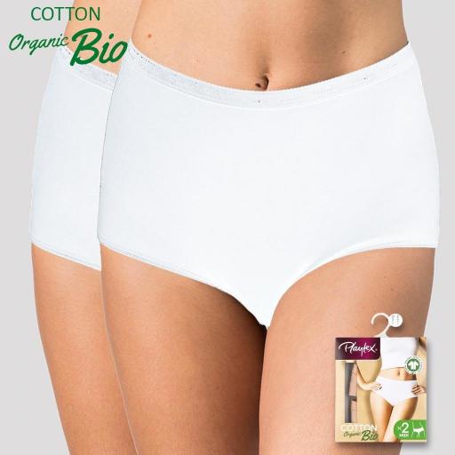 Braga Mujer alta pack x2 Algodón BIO Playtex [1]