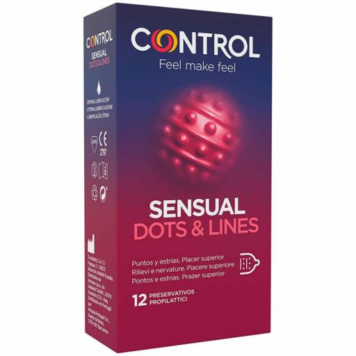 CONTROL - SENSUAL DOTS & LINES PUNTOS Y ESTRIAS 12 UDS [0]