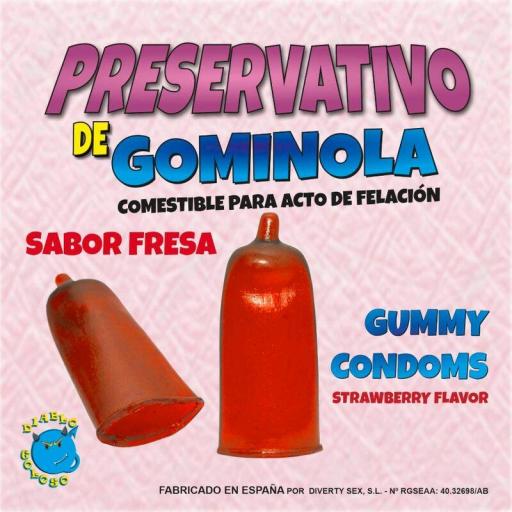 DIABLO PICANTE - PRESERVATIVO DE GOMINOLA FRESA [0]