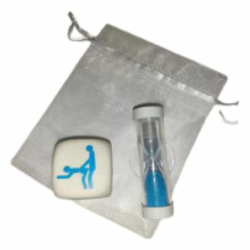 DIABLO PICANTE - DADO KAMASUTRA DE POSTURAS PARA CHICOS CON RELOJ DE ARENA [0]