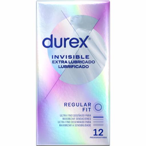 DUREX - INVISIBLE EXTRA LUBRICADO 12 UNIDADES [1]