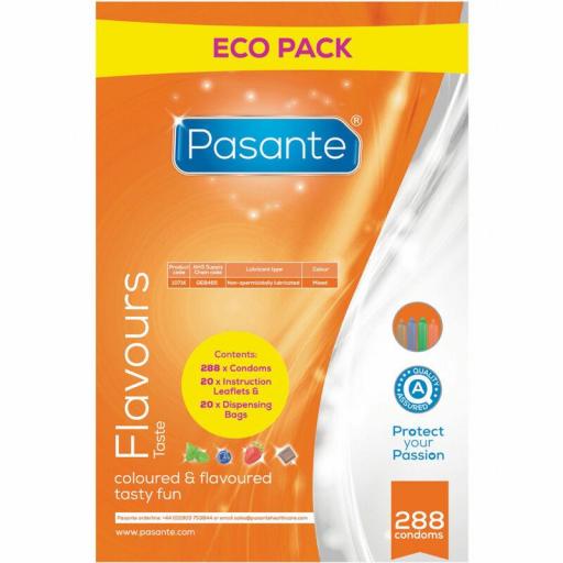 PASANTE - PRESERVATIVO ECO PACK SABORES BOLSA 288 UNIDADES [0]